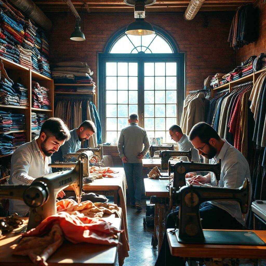 Expert tailors at work